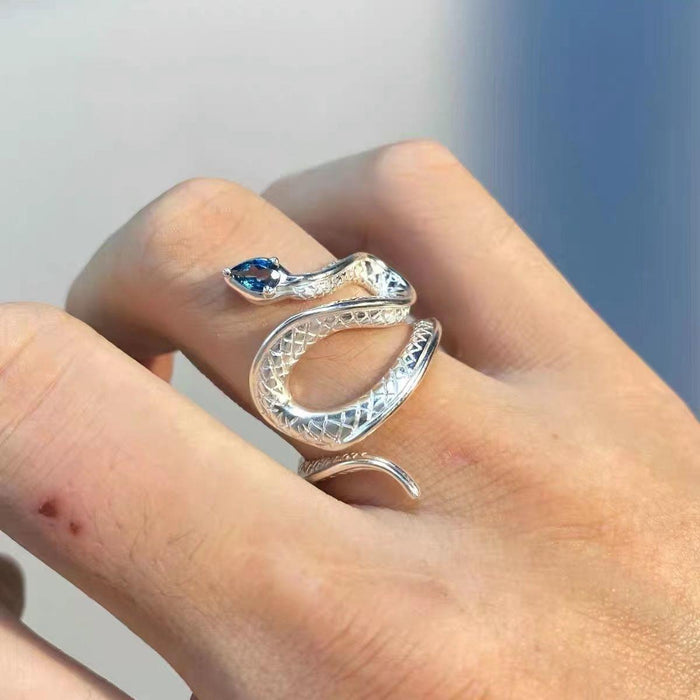 Wholesale  handmade Topaz spirit snake ring