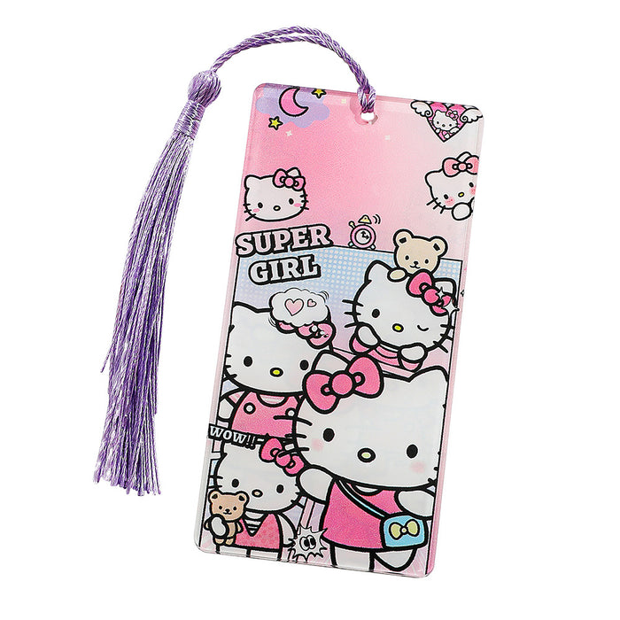 Wholesale cartoon cute cat acrylic tassel bookmark