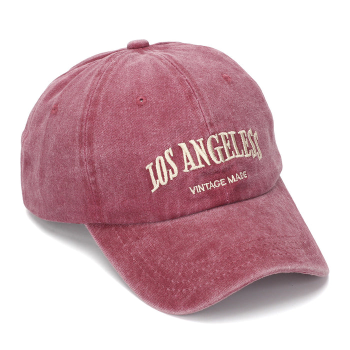 Wholesale Vintage Letter Embroidered Unisex Washed Cotton Baseball Cap Fashion Accessory Gift