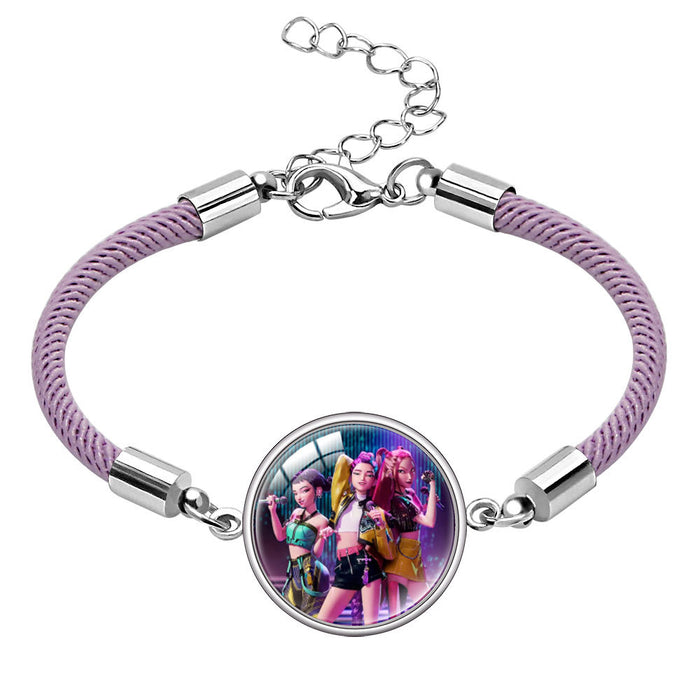Wholesale Multicolor cord  Kpop Time Gem gemstone bracelet