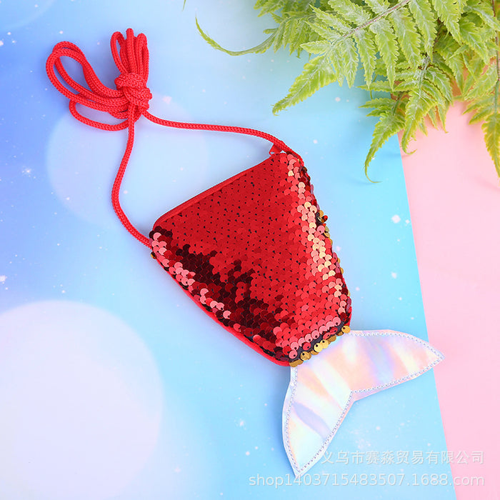 Wholesale Personalized Children's Crossbody Bag Mermaid Tail Colorful JDC-SD-SM006