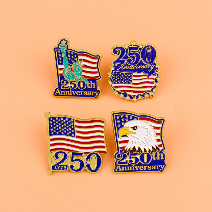 Wholesale Commemorative metal backpacks,  clothing accessories,  painted finish letter alloy brooches