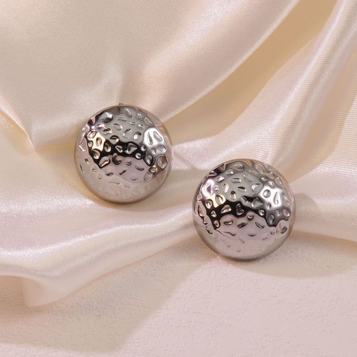 Wholesale Stainless Steel Round Earrings JDC-ES-JW014