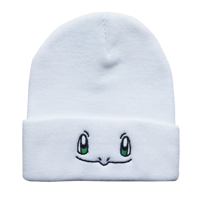 Wholesale Cartoon Cute Smiley Face Embroidery Acrylic Knitted Beanie JDC-FH-LvH015