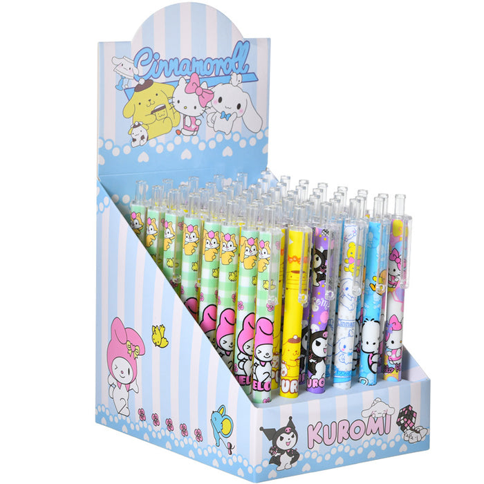 Wholesale 48pcs Cute family plastic hook click pen cartoon display box neutral pen high value shape signature pen