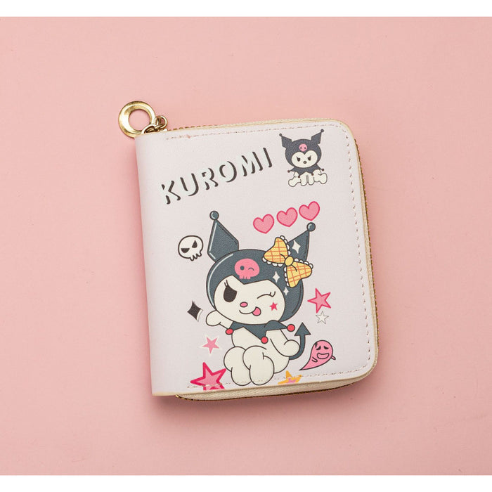 Wholesale Cute PU printed short zippered children' s wallet