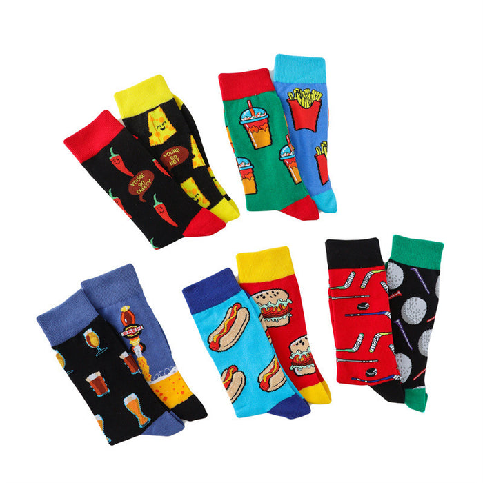 Wholesale Hamburger Fries Socks Knees Fruit Plant Socks