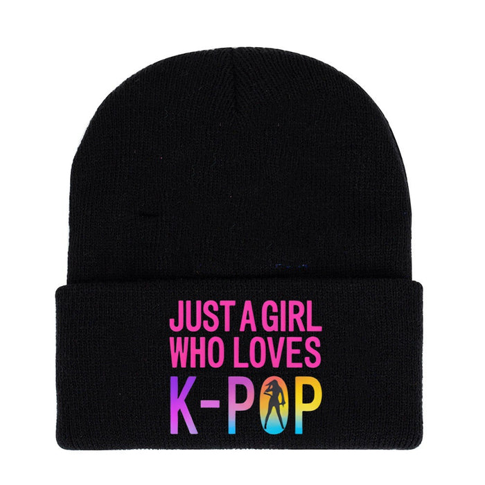 Wholesale Kpop style cartoon knitted hat beanie outdoor warm hat