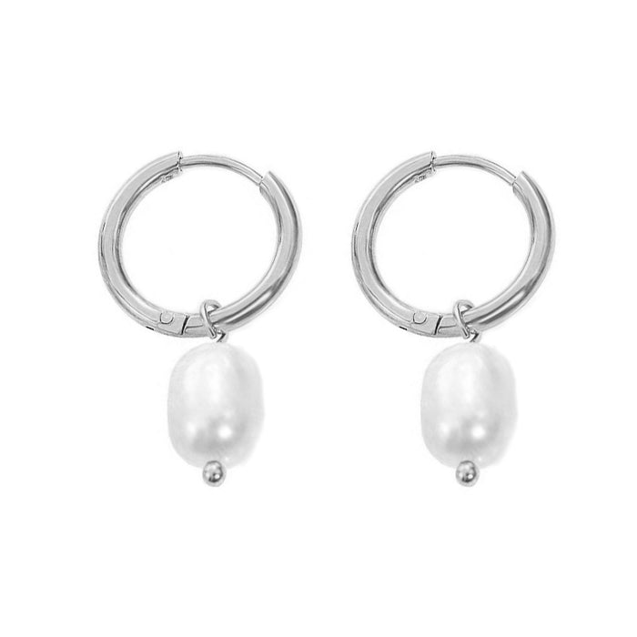 Wholesale  Pearl Earrings Stainless Steel 18K Electroplated Ear Ring Ear Buckle