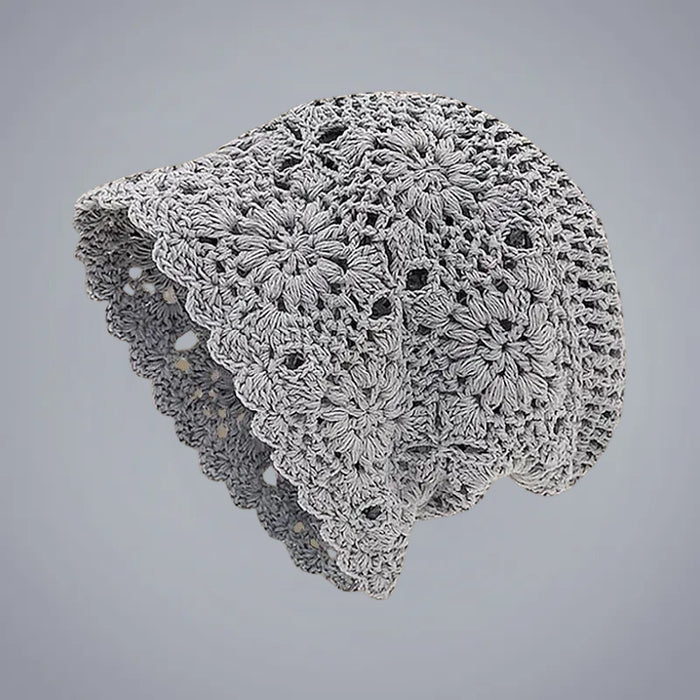 Wholesale New thin hollowed out handmade crochet knitted hat for women, fashionable thin toe cap