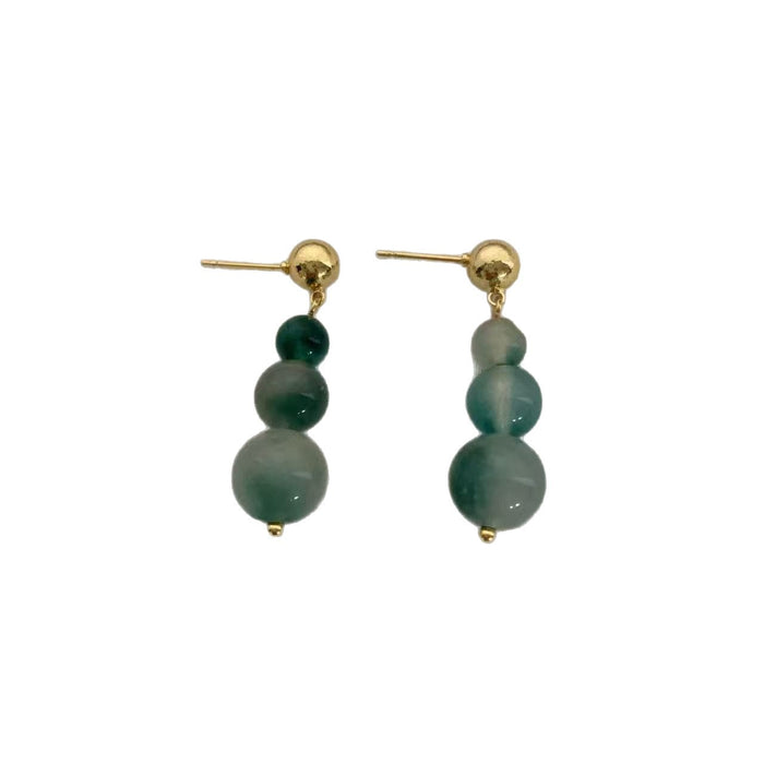 Wholesale Silver needle bead earrings earrings, fashionable, niche, high-end earrings