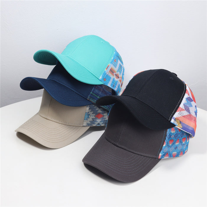 Wholesale Gradient color baseball cap, outdoor hiking with hard lining, non deformable light plate mesh cap