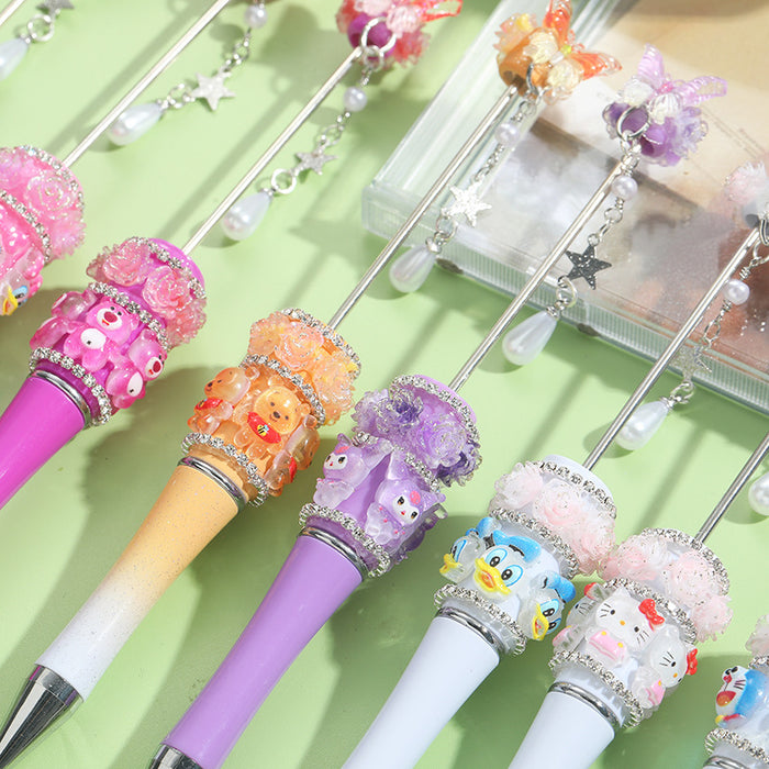 Wholesale 5PCS Cartoon Plastic Bead Pen JDC-PN-FengC001