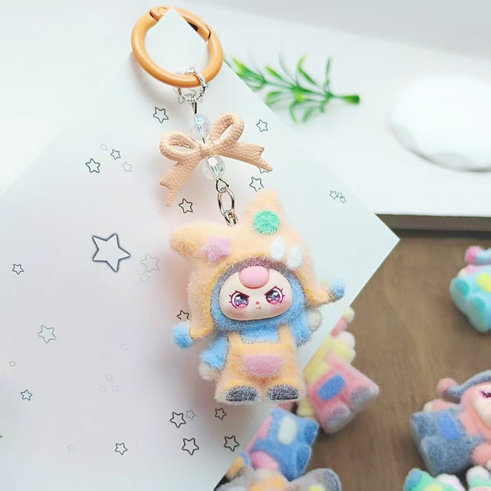 Wholesale Flocked hat keychain phone charm