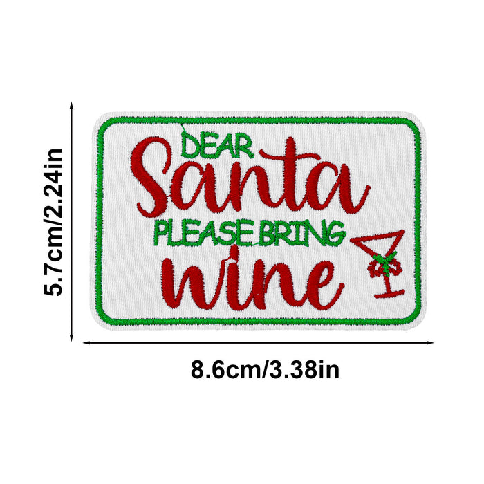 Wholesale Christmas text embroidery DIY Patches