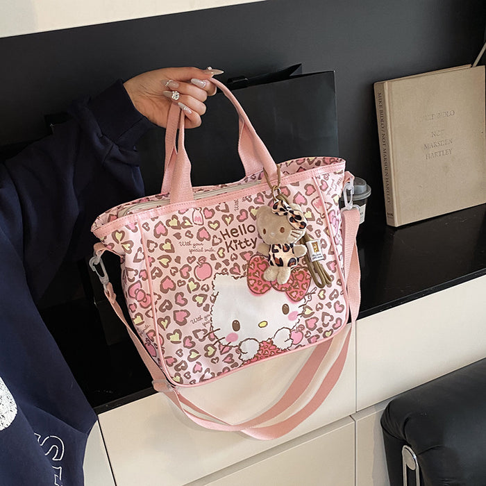 Wholesale Cute cartoon leopard print large capacity shoulder bag