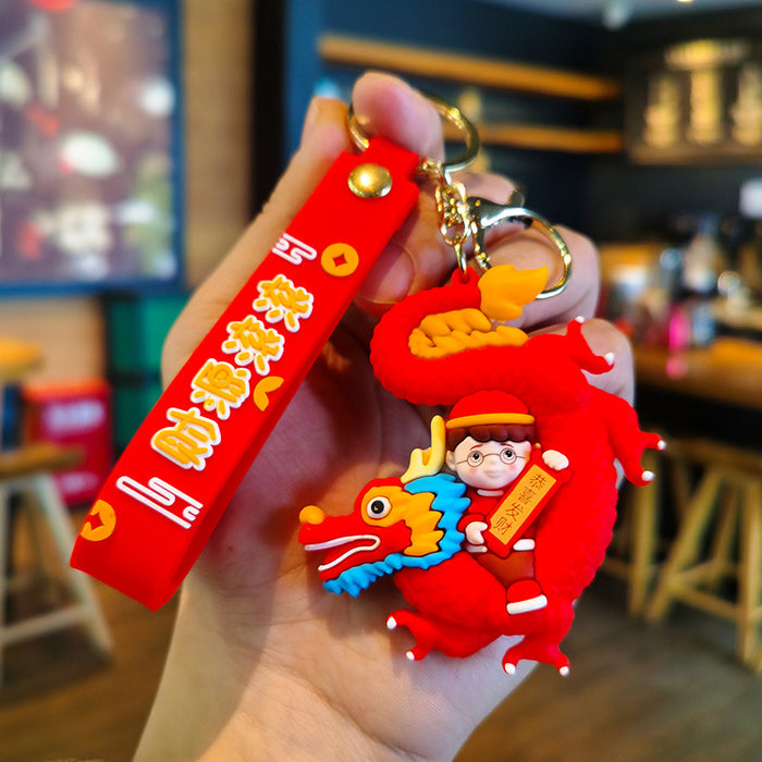 Wholesale Rubber Cartoon Doll Keychain JDC-KC-Tingm192