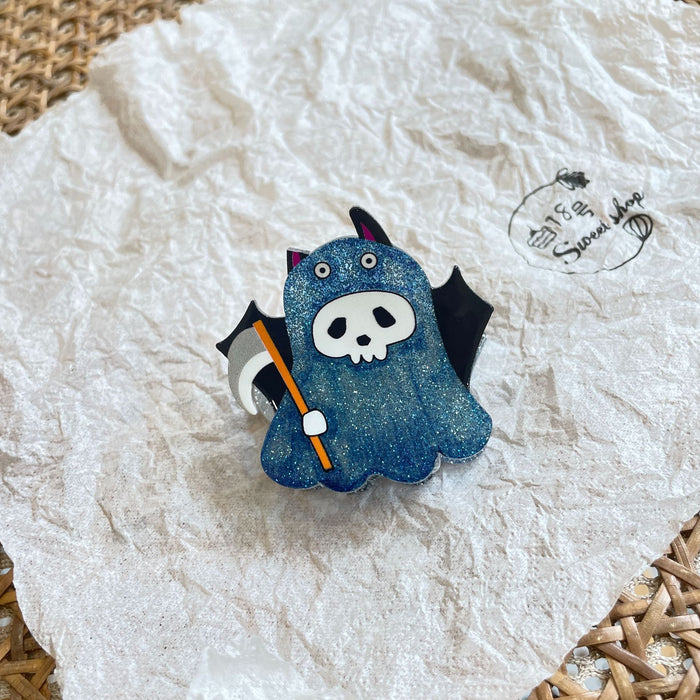 Wholesale Halloween Original  Pumpkin Acrylic Grab Clip Magic Cap Carson Hair Accessories Bat Back Head Cross-border Hair Accessories for Women