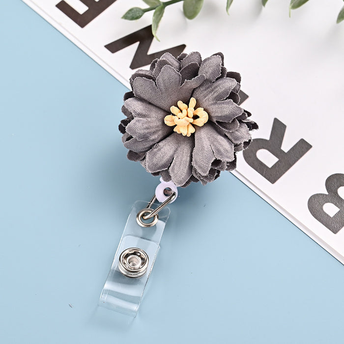 Wholesale Fabric Flower Retractable Keychain JDC-KC-ChangQi007