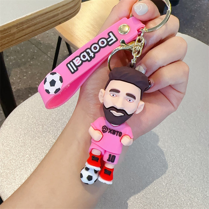 Wholesale Cartoon Football Superstar 3D Doll Keychain JDC-KC-YueW004