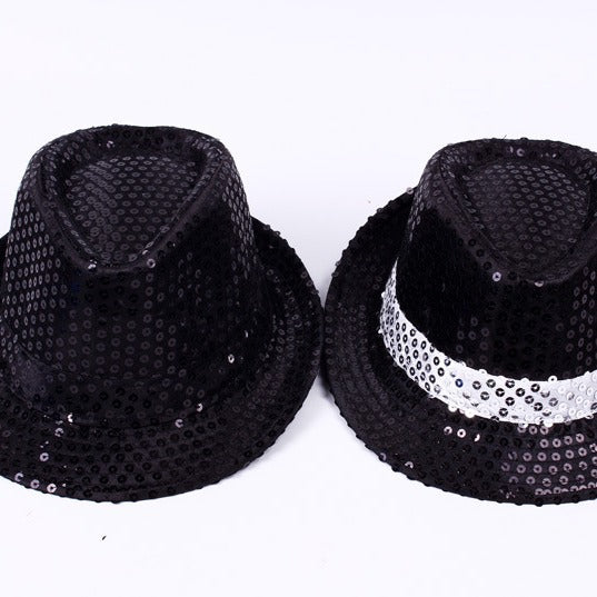Wholesale Adult Hats Performance Sequined Hats Stage Dance Children's Hats Children's Day Hats Parent-child Hats JDC-FH-DG006