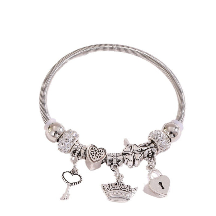 Wholesale Stainless Steel Copper Alloy Rhinestone Beaded Bracelet JDC-BT-ShenYuan001