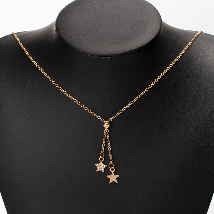 Wholesale Fashionable, simple, adjustable star pendant, vintage necklace, collarbone chain