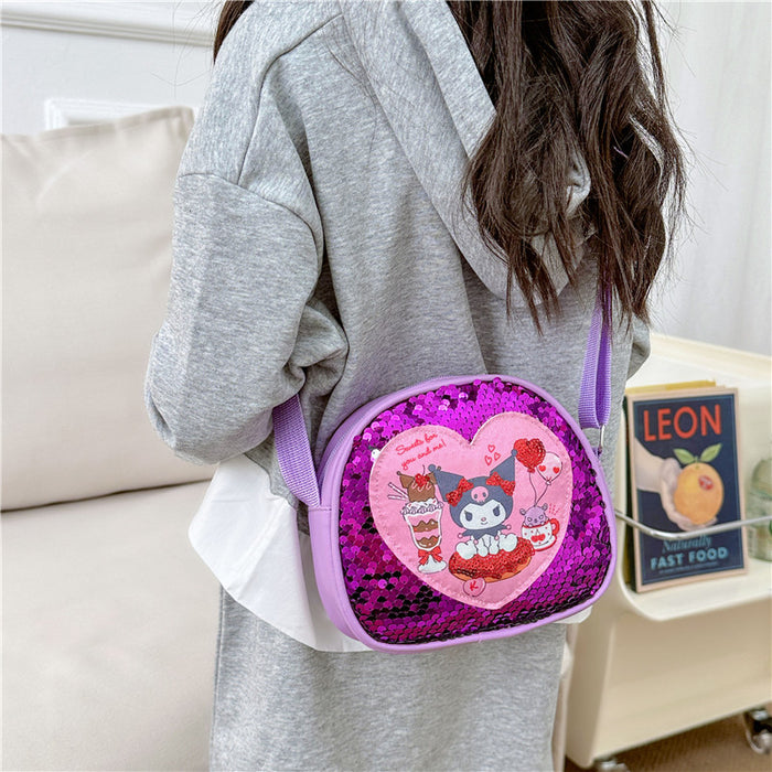Wholesale Children's small shoulder bag cartoon sequin single shoulder crossbody bag