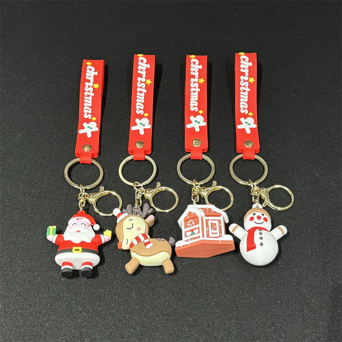 Wholesale Cartoon Christmas Silicone Doll Keychain JDC-KC-HaoXi001