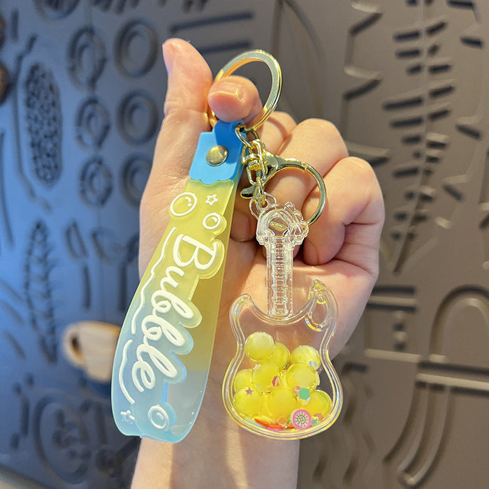 Wholesale Oiled Fruit Guitar Cartoon Keychain JDC-KC-OuBu002