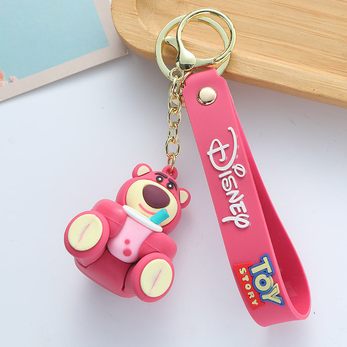 Wholesale Silicone Cartoon Keychain Pendant Car Key Accessory and Bag Charm for Everyday Use