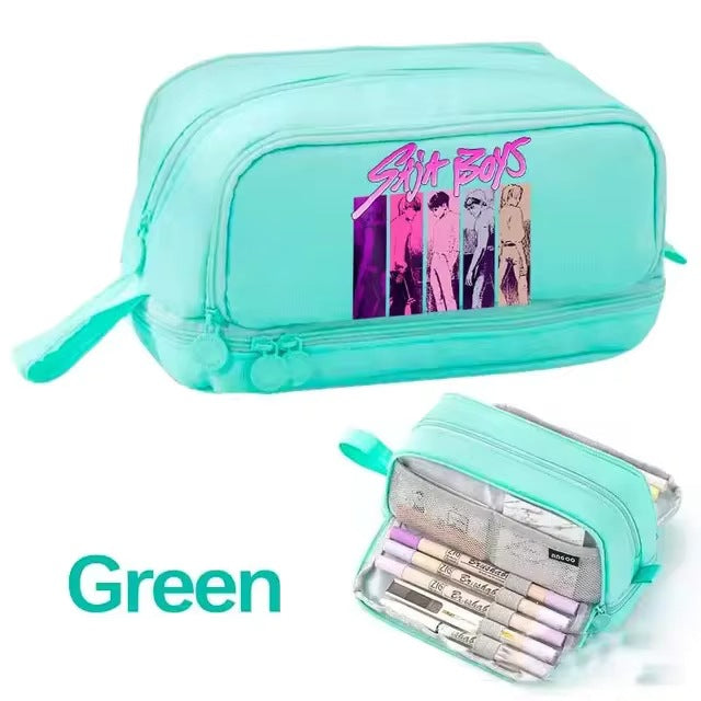 Wholesale Fashion Polyester Cartoon Pencil Case Multifunctional Stationery Pouch Cute School Bag
