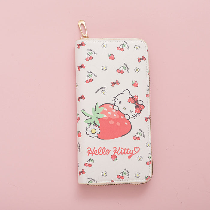Wholesale Cute cartoon long wallet for girls made of PU material