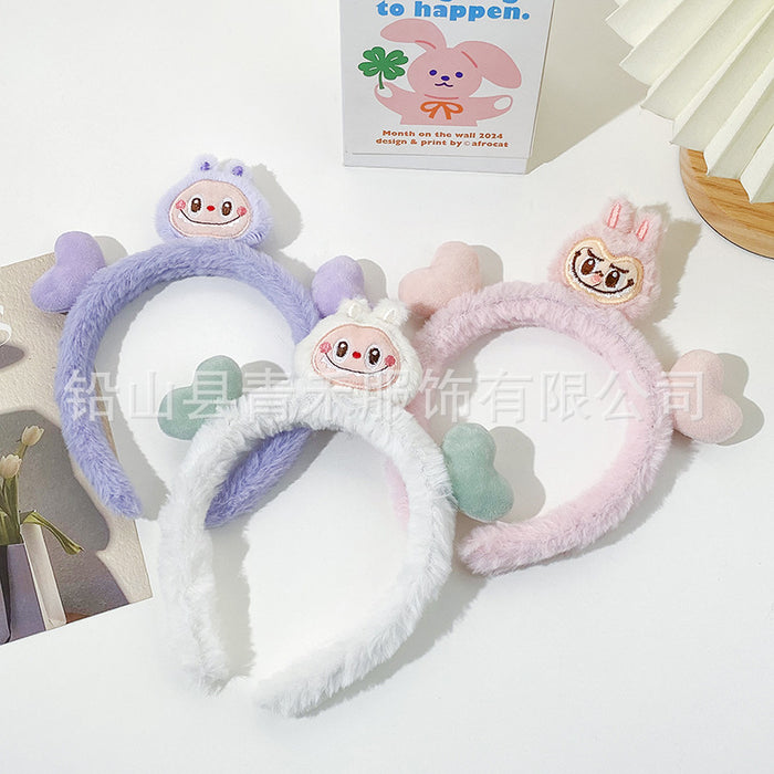 Wholesale Cute Cartoon  Plush Hair Hoop Girl Wash Face Non-slip Pressure Hair Hoop Out All-match