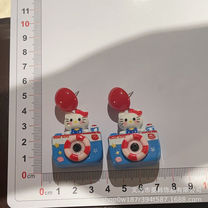 Wholesale Fashion earrings cute cat cartoon earrings 925 silver needle