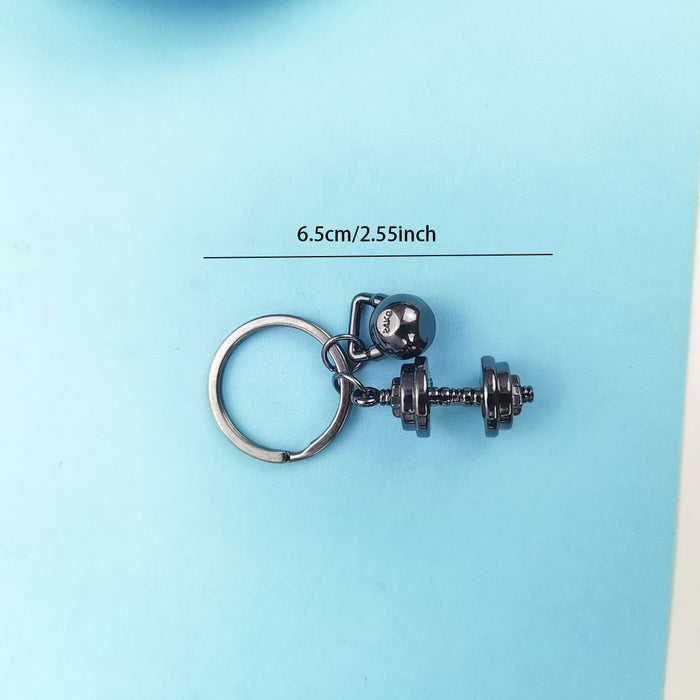 Wholesale Dumbbell Weight Pendant Metal Keychain