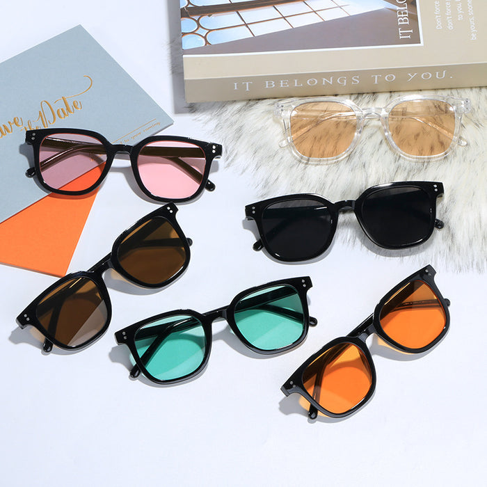 Wholesale Square Frame Anti-UV and Anti-blue Light PC Sunglasses JDC-SG-Fuxin010