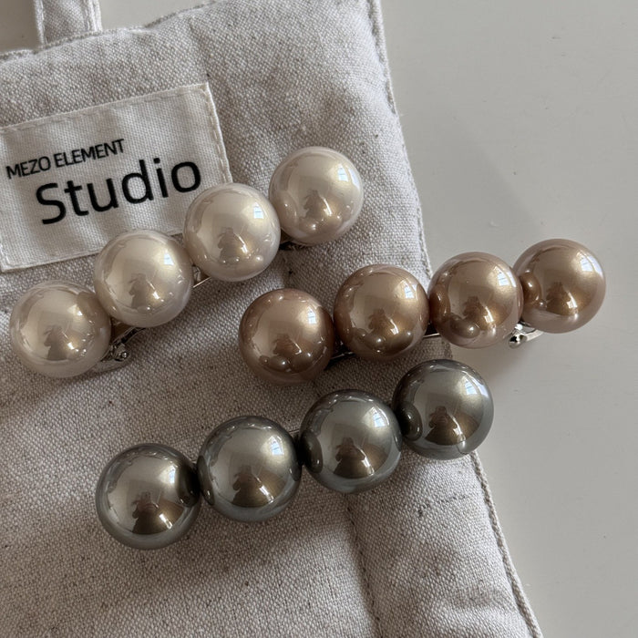 Wholesale 4 Pearl Barrette Hair Clips for the Back of the Head