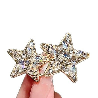 Wholesale metal hair clip women' s new side bangs clip star hair clip