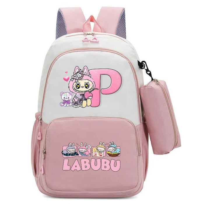 Wholesale cartoon print two-piece backpack set for primary and secondary school students