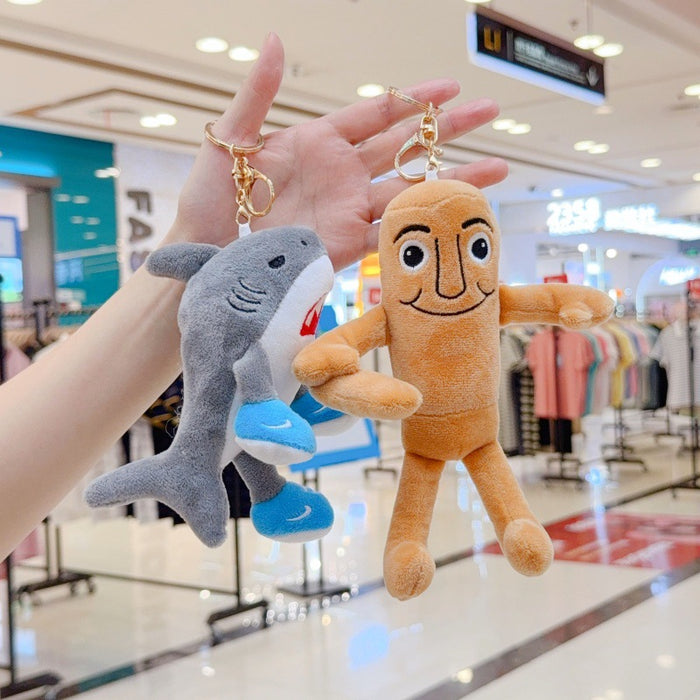 Wholesale Small Doll Wooden Stick Man Keychain Shark Doll