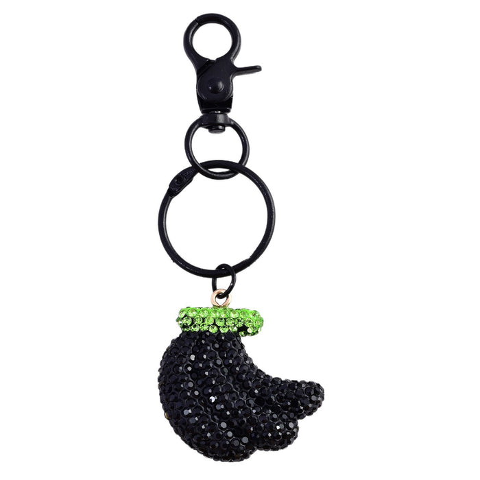 Wholesale Full rhinestone banana fruit bag charm creative keychain handbag accessory