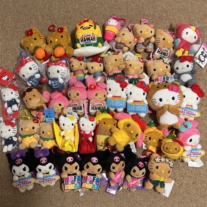 Wholesale Hawaiian Black Cat Plush Pendant Katie Kt Cat Doll Doll Bag Key Pendant