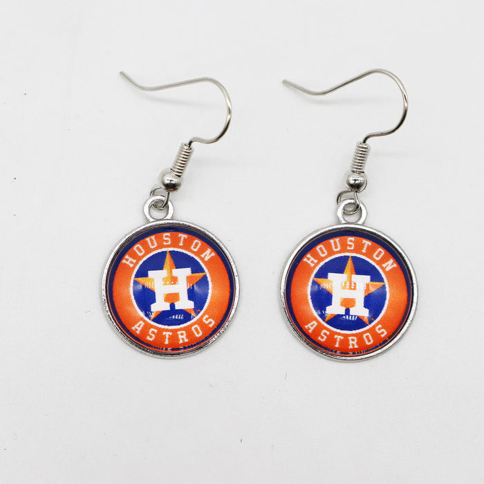 Wholesale Baseball Team Football Team Earrings Pendant Moonlight Gemstone Pendant Sports Earrings