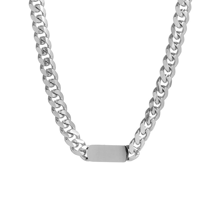 Wholesale Cuban chain necklace, high-end feel chain, simple and versatile sweater chain, niche vegetarian chain jewelry