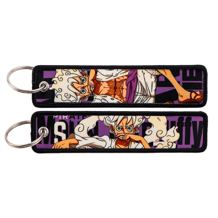 Wholesale Woven Label Keychain Cartoon Keychain Bag Pendant Woven Fabric Chain