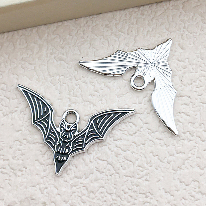 Wholesale Halloween Stylish 12-Pack Bat Charms Zinc Alloy Electroplated MOQ≥2