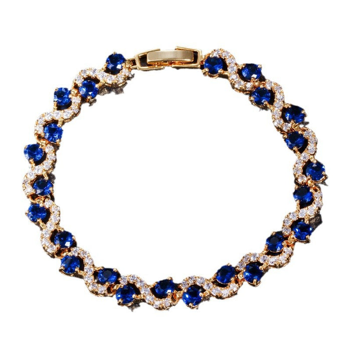 Wholesale Alloy Zirconia Bracelet Available in Various Colors
