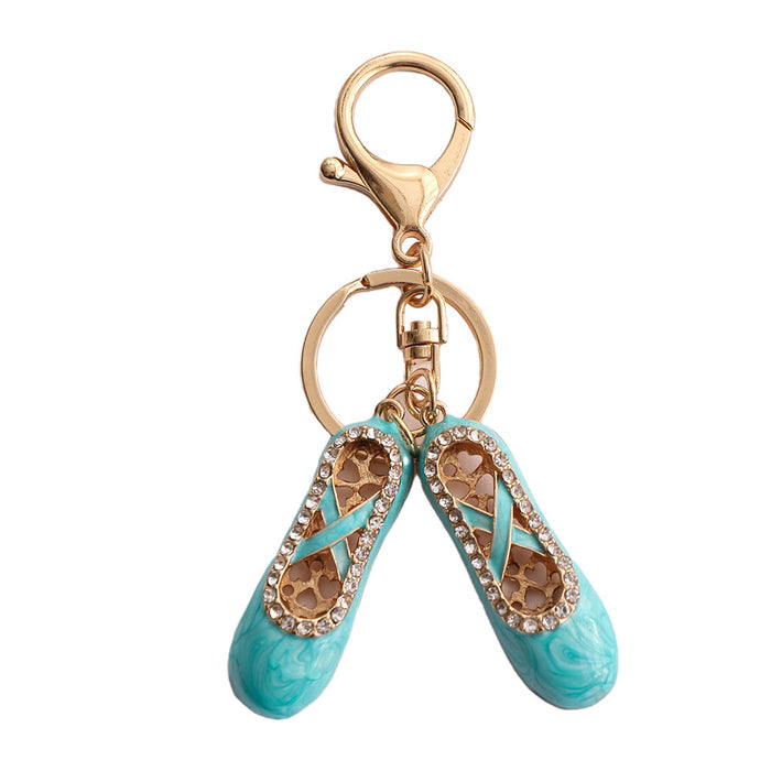 Wholesale Diamond Ballet Shoes Alloy Keychain JDC-KC-ChaoK050