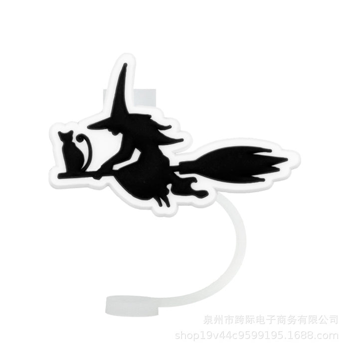 Wholesale New straw cover silicone dust cap plug magic fun cartoon straw cap anime straw accessories